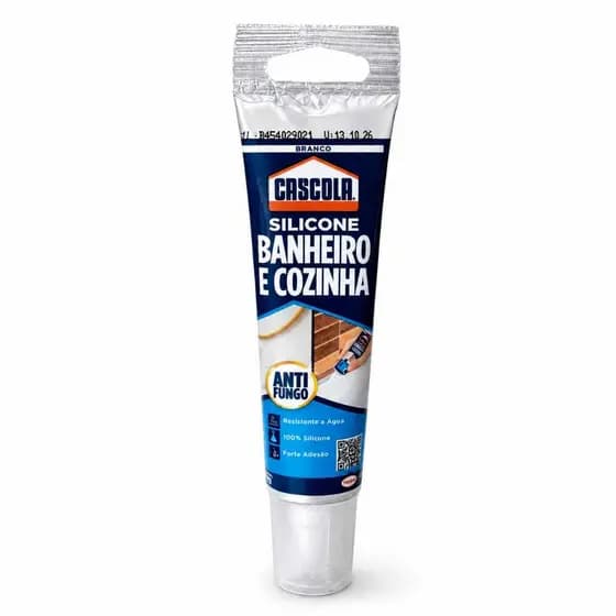 Silicone Branco Cascola Anti Mofo Banheiro e Cozinha 100% Impermeável Alta Fixação Profissional