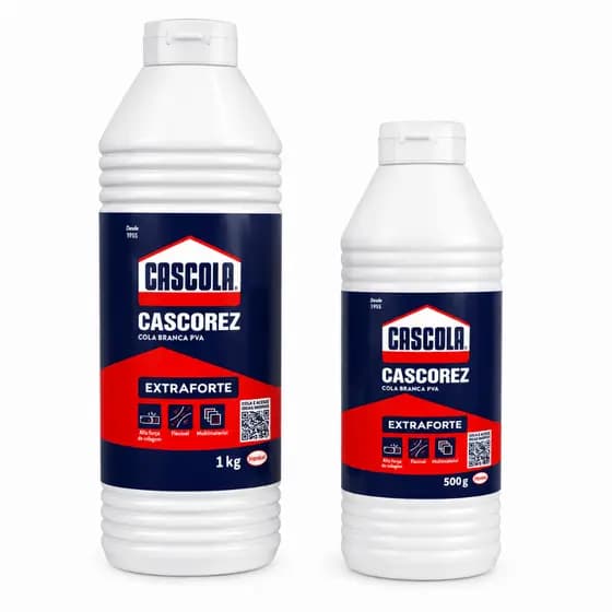 Cola Cascola Cascorez Extra Forte 500g e 1kg Cola Branca PVA Original Madeira MDF Papel Artesanato