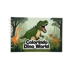🦖 Livro de Colorir Infantil – Colorindo Dino World | 47 Desenhos de Dinossauros para Pintar