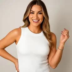 Regata Feminina Básica Algodão Ribana Justa Canelada Casual Academia Moda Verão