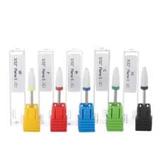 1/5 Brocas Cerâmica Tipo Flame para Unha Gel Acrigel Porcelana Nail Art Profissional (S27)