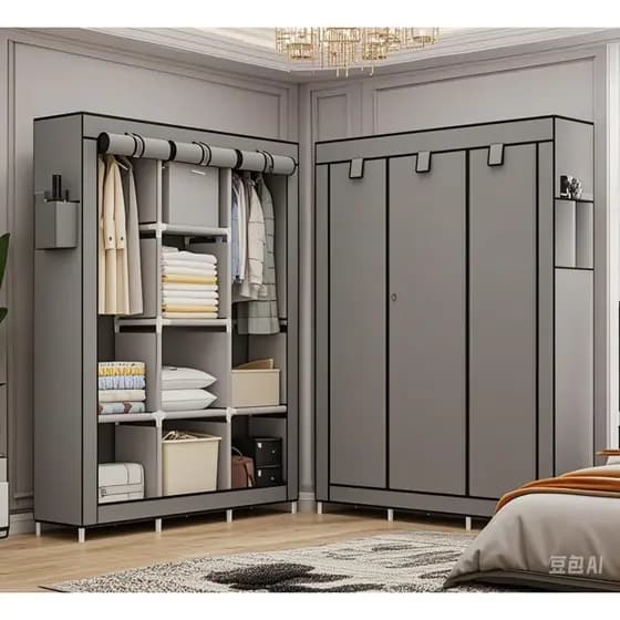 Guarda Roupa Dobravel Armario Desmontavel Para Organizador De Roupa 8 Divisorias