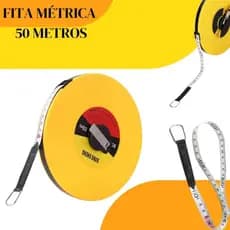 Fita Métrica Trena Metros Fibra De Vidro Longa Tipo C/ Manivela Professional