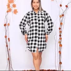 Vestido Chemise Camisão Xadrez Feminina Estilosa Quadriculada São João Quadrilha Tendência
