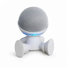 Suporte Echo Dot 4 e 5 Alexa Robô Astronauta Sentado Base Decorativa Mesa Sala Setup Geek