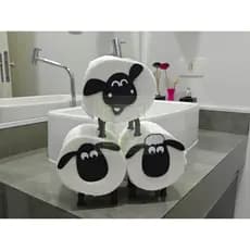 Porta Papel Higiênico Ovelha Carneiro Suporte Decorativo para Banheiro e Lavabo Fofo Organizador