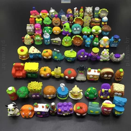 50PCS Zomlings Trash Dolls Mini Anime Action Figuras De Ação Coleção De Lixo De Gangue Grossery Figura Modelo Brinquedos
