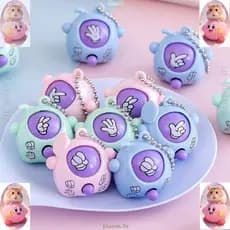 10 Mini Jogos de Dedo Justos, Pedra Papel Tesoura, Jogos de Ovo, Brinquedos Exquisitos, Chaveiro Pendente, Jogos de Bata