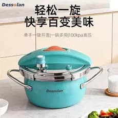 Desenlang doméstico colorido esmalte à prova de explosão de aço inoxidável fogão de alta pressão 3.5L 100kpa fogão de in