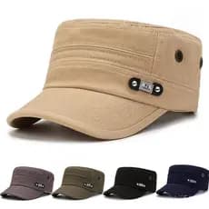Boné Militar Casual Vintage para Atividades ao Ar Livre, Boné Estilo Trucker para Pais CDO4