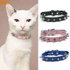 JIAQI1 Coleira Para Cães E Gatos , Coleiras Cravejadas Coloridas Ajustáveis Animais De Estimação , Colar Requintado De C