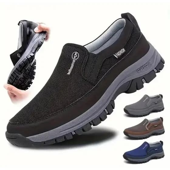 Tênis Sapatilha Mocassim Casual Ortopedico de Passeio Trilha Reforçado Solado Antiderrapante Super Leve Envio Imediato