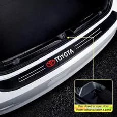 Adequado para Toyota Vios Avanza Innova Hilux Fortuner Camry Yaris Adesivo de Porta-Malas com Padrão de Fibra de Carbono