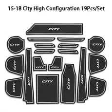 Tapete Antiderrapante para Porta de Carro Honda City 2009-2018, Borracha para Interior Automotivo, Protetor de Ranhuras,