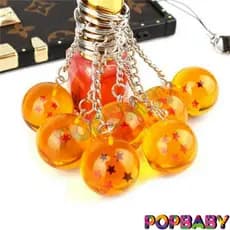 Chaveiro Dragon Ball Pingente Dragon Ball Cristal de 2,7cm