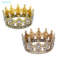 [BLU] Linda Coroa Grande De Cristal Decoração De Bolo Topper Para Gril Festa De Aniversário Decorações Enfeites GH