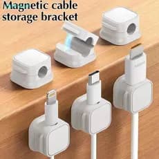 [BLU] 10 Pcs Organizador De Cabos Magnéticos Adesivo Clipe De Cabo De Telefone Mesa Fio Suporte Para Gerenciamento De Es