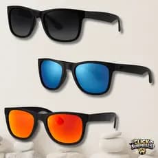 Kit 3 ou 2 Óculos de Sol Estilo Justin Quadradinho Acetato UNISSEX Diversas Cores