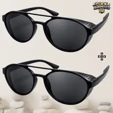 2 Óculos De Sol ALOK Steampunk Redondo Promoção Queima De Estoque