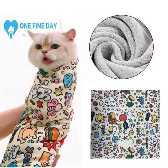Multi Funcional Auto-Adesivo Pano Gato Envoltório Anti Cosméticos Dobrável Saco De Risco Para Animais De Estimação G9f2