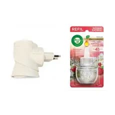 Difusor Elétrico Bom Ar Framboesa Kit Aparelho + Refil