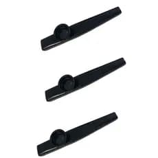 kit 3 Kazoo Alumínio Preto Som Nítido Endurance