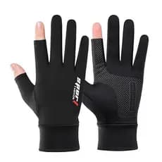 H meio dedo luvas da motocicleta sensação de frio seda motocicleta ciclismo luvas protetor solar ciclismo tela toque luv