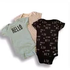 Conjunto Body Para Bebês Gerber com 3 unidades Meninos Meninas