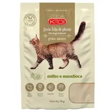 Areia de gato mista Kadi 4kg feita de plantas biodegradável milho e mandioca antiodor