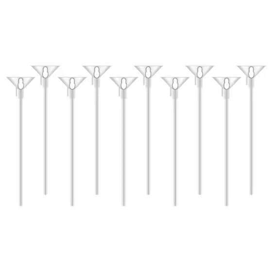 Suporte vareta pega balão branco 32cm kit 30 unidades palito segura bexiga balões laminado bubble