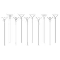 Suporte vareta pega balão branco 32cm kit 30 unidades palito segura bexiga balões laminado bubble