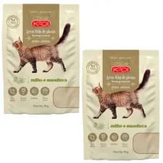 Areia sanitária para gato Kadi 4kg grãos mista kit 2