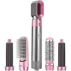 Escova Profissional Secadora 5 em 1 Salão Modeladora Alisadora de Cabelo Anti Frizz Cor Aleatório