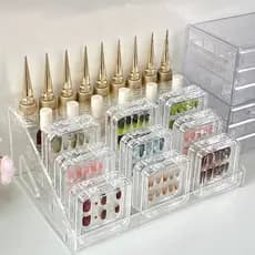 Organizador De Esmalte 3/5/7 Andares Batom Maquiagem Acrílico Cosmética Suporte Exibição Resistente