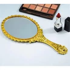 Kit Com 10/15/20/30/40 Peças Espelhos De Mão Princesas Dobrável Dourado Para Maquiagem, Lembranças De Festa