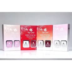 Kit 2 Esmaltes Em Gel Translúcido Renda Tradicional Renda Rodado Realista Top Lírio Branco Roxo