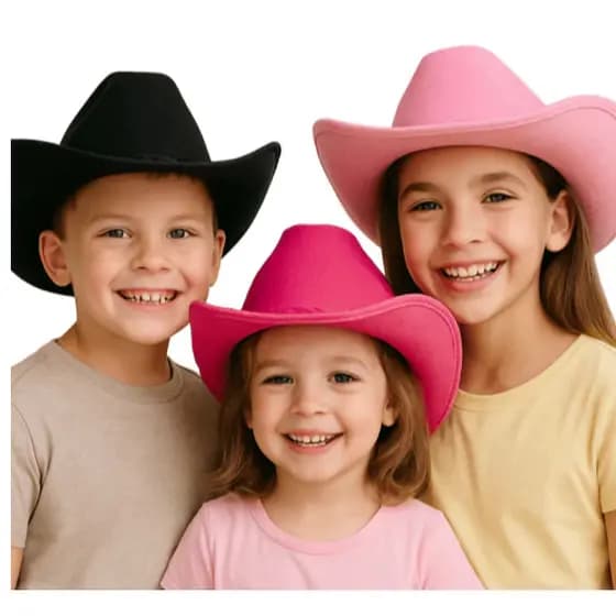 Chapéu Cowboy Festa Junina Infantil Camurça Ana Castela Peão Boiadeiro Boiadeira