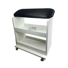 Carrinho Auxiliar com Prateleiras Podologia Pedicure Manicure MDF – S16