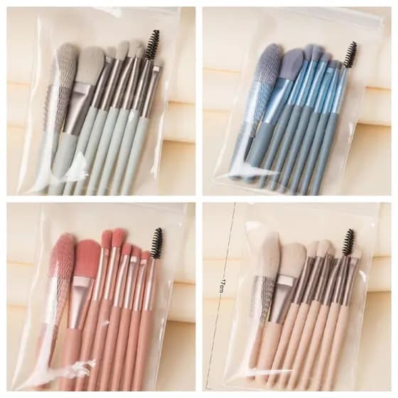 GGUAN-12 Kits de 8 mini Conjunto De Pincéis De Maquiagem