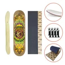 Shape Skate Maple Canadense Wood Light + Lixa Jessup + Parafusos – On Fire Brown