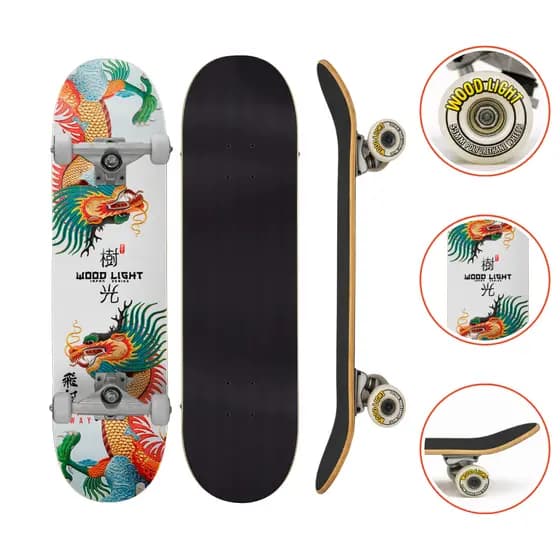Skate Iniciante Completo Japan Dragon Wood LIght