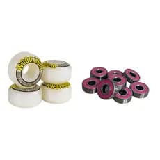Roda Skate Iniciante Importada + Rolamento ABEC 15 Wood Light 53mm 99A