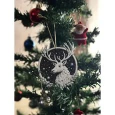 Enfeite de Natal Grande Rena Artesanal 3D • Decoração de Árvore • Pingente Natalino Elegante