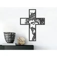 Arte de Parede Jesus Cristo Impressão 3D Preto