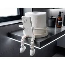Porta Papel Higiênico Divertido com Boneco Estiloso – Decoração Moderna para Banheiro