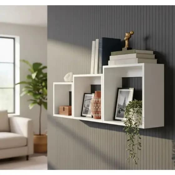 Kit 3 Peças Nicho Mdf Para Decoração Sala Quarto