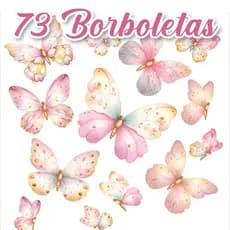 73 Adesivos De Parede Borboletas tons claros Decoração parede, Quarto Infantil Feminino, sala, festa e acessórios.