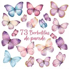 73 Adesivos Borboletas aquarela de parede, quarto infantil e decoração, carro, moto e capacete