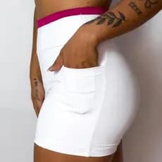Shorts Aleatório Com Bolso em Poliamida