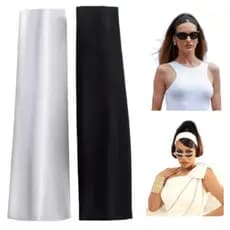 kit 2 Faixa de Cabelo Branca e Preta Esportiva Yoga  - ENVIO IMEDIATO